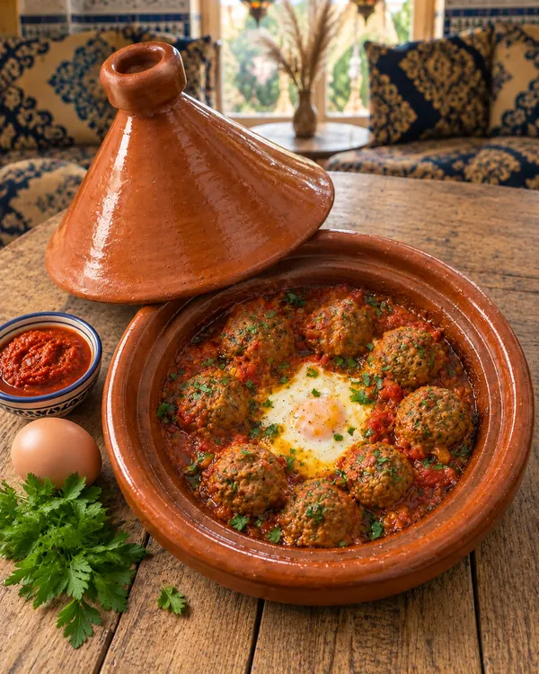 Tajine kefta aux œufs